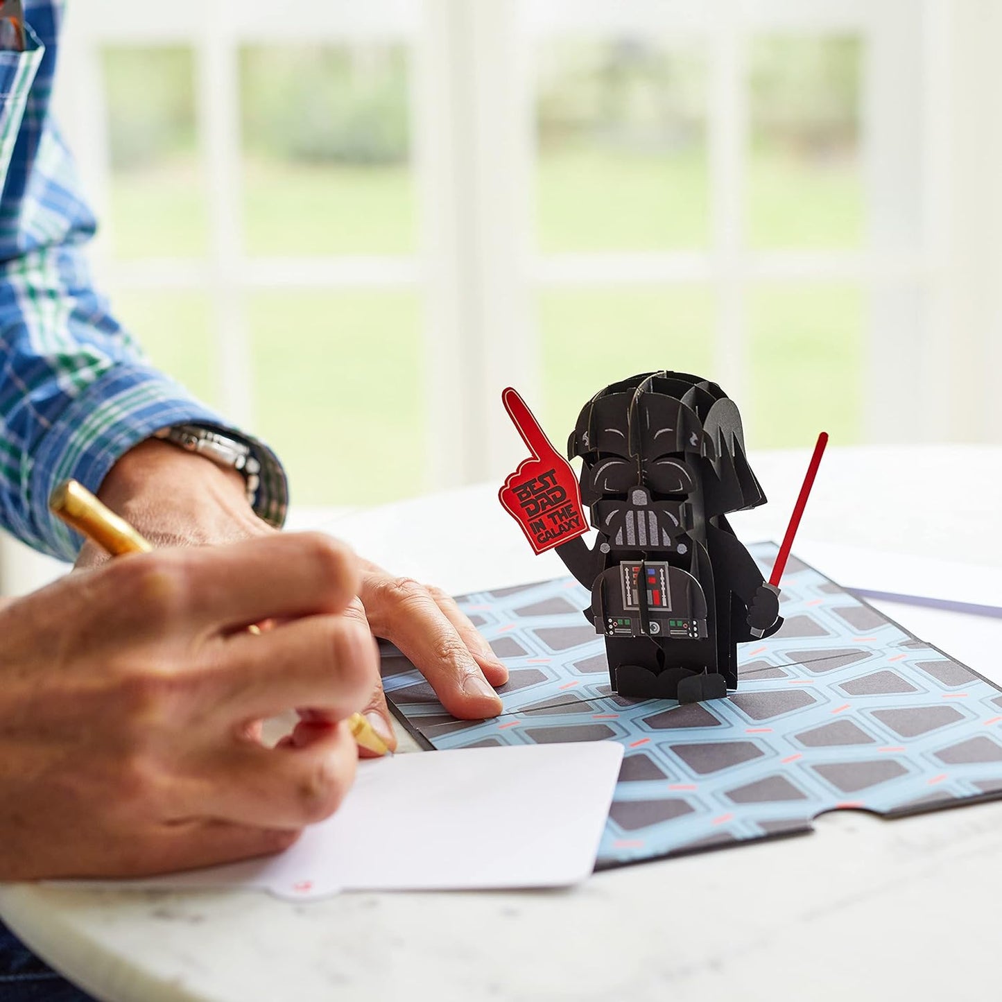 Star Wars™ Darth Vader™: Best Dad in the Galaxy Pop up Card, 5X7-3D Father'S Day Greeting Card, Celebration Cards, Pop-Up Birthday Card for Dad, Star Wars Birthday Card