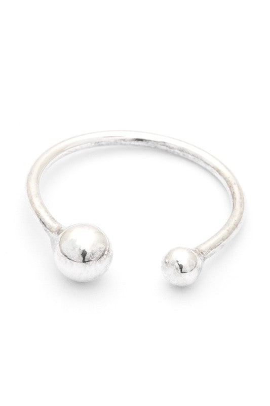 Close-up of adjustable sterling silver fashion ring