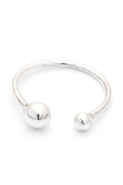 Close-up of adjustable sterling silver fashion ring