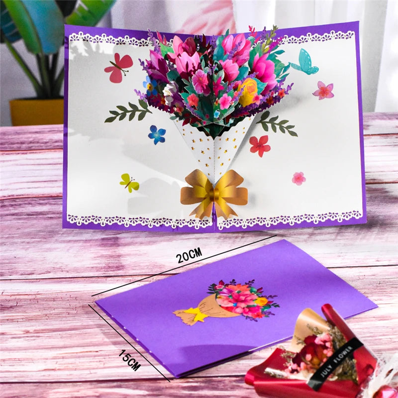 Get Well Soon Card Pop up Sympathy Cards for Mom Wife Wedding Anniversary Birthday 3D Mothers Day Greeting Cards All Occasions