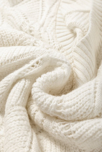Neck Drop Shoulder Sweater