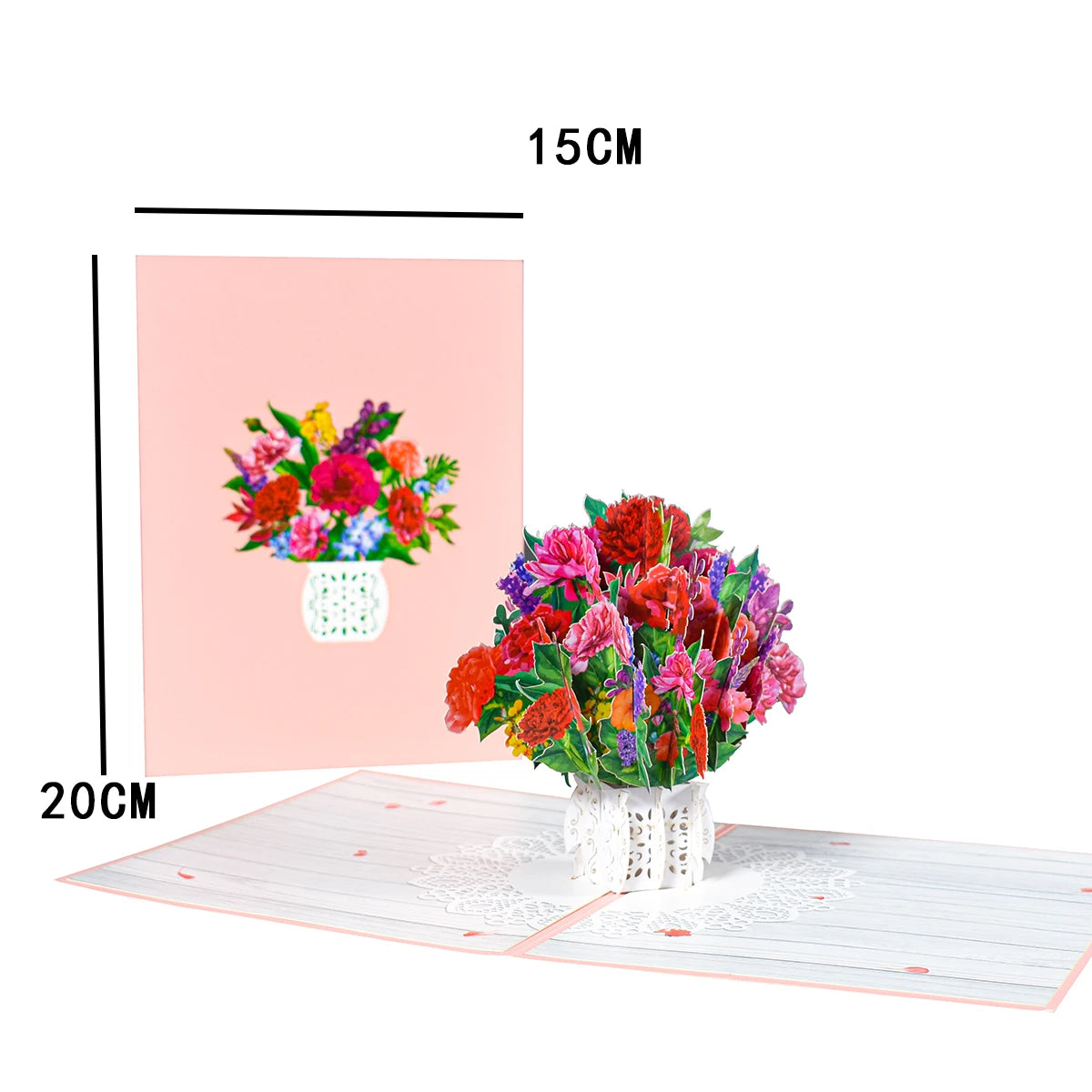 3D Pop up Mothers Day Cards Gifts Floral Bouquet Greeting Cards Flowers for Mom Wife Birthday Sympathy Get Well