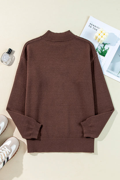 Pull col montant à imprimé botte style western – Cozy Plus Western Spirit