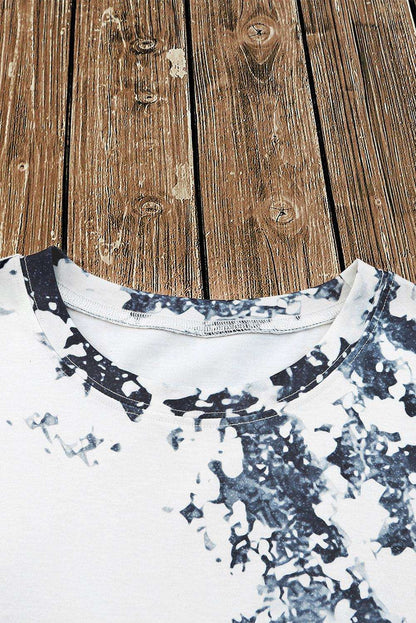 western bleached t-shirt close view