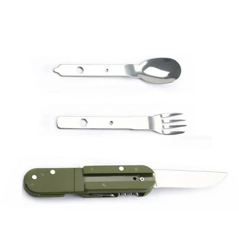 Fork and Spoon Camping Supplies Portable Dinner Knife Set