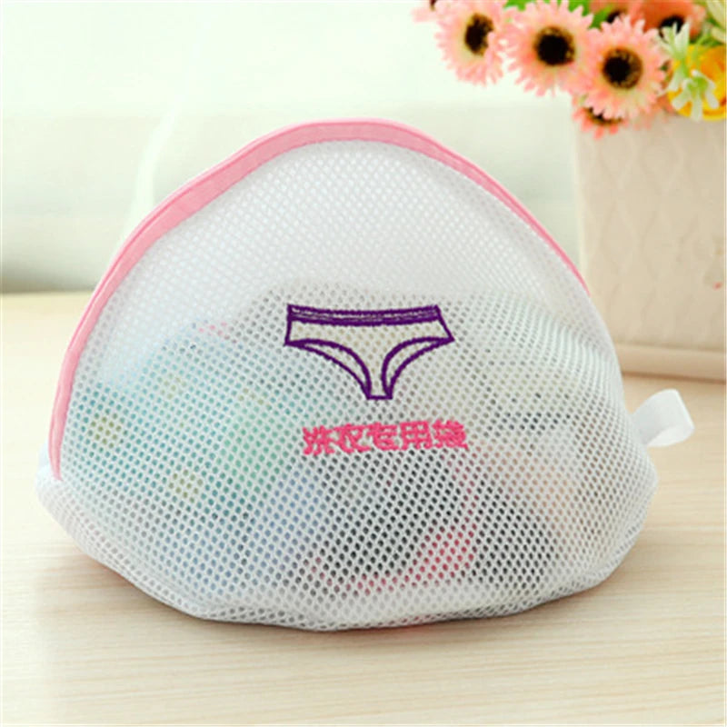 Fine Mesh Embroidered Bra Lingerie Underwear Dirty Clothes Laundry Bags Washing Machine Washable Mesh Laundry Basket Bag Clean