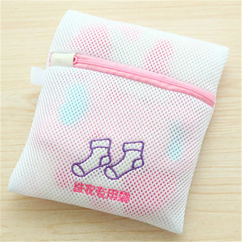 Fine Mesh Embroidered Bra Lingerie Underwear Dirty Clothes Laundry Bags Washing Machine Washable Mesh Laundry Basket Bag Clean