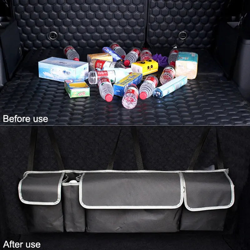 Car Trunk Organizer Backseat Storage Bag High Capacity Multi-Use Oxford Car Seat Back Organizers Automobile Interior