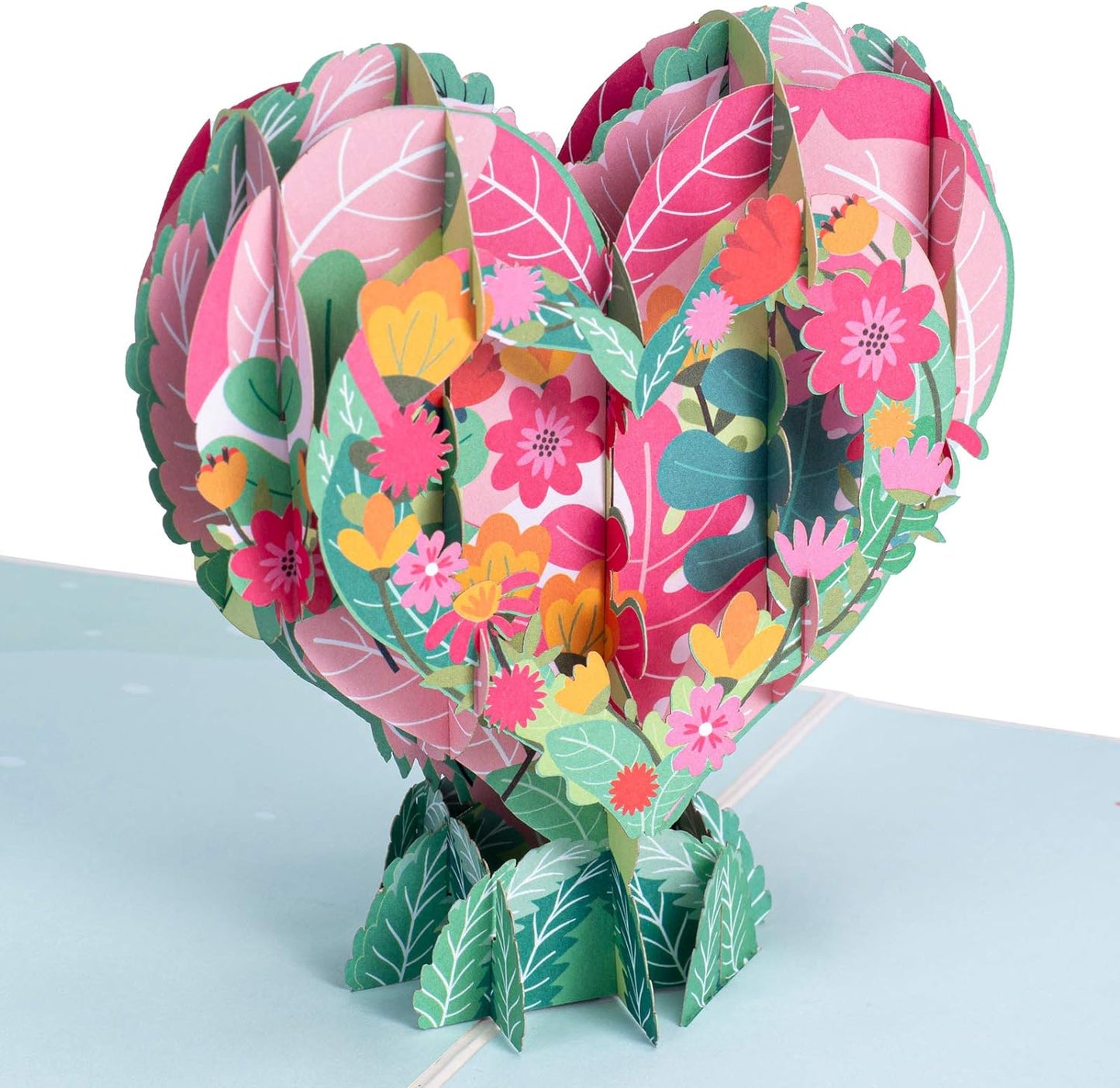 3D Pop up Card, Flower Heart, Handmade Popup Greeting Cards, for Thinking of You, Thanks You, Just Because, Birthday, Mother'S Day, Valentine'S Day, All Occasion, 5" X 7"