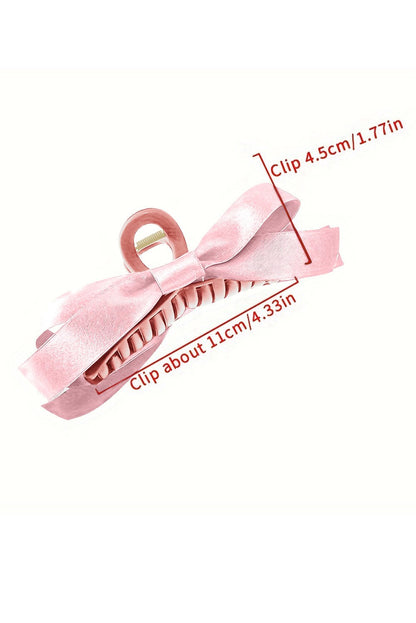 Coffee Bow Decor Large Hair Claw Clip