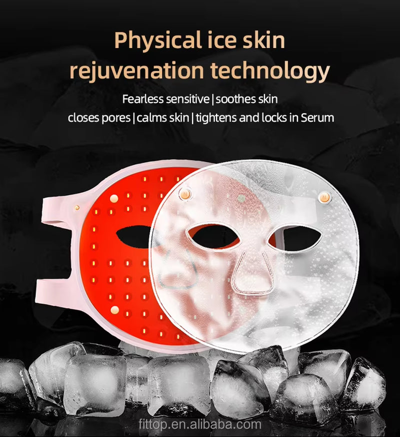 Factory Wholesale OEM ODM Led Light Skin Rejuvenation Firming Facial Mask Reduce Wrinkles Golden Collagen Anti-Aging Mask