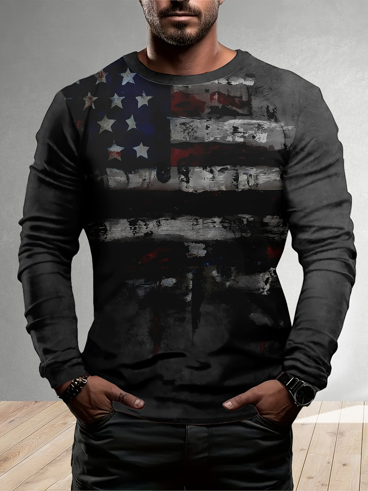 Long Sleeve Men's Daily Casual Style XINGX Printing