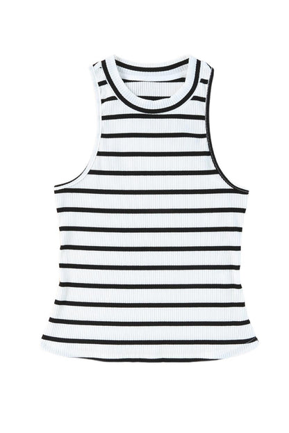 Apricot Striped Print Ribbed