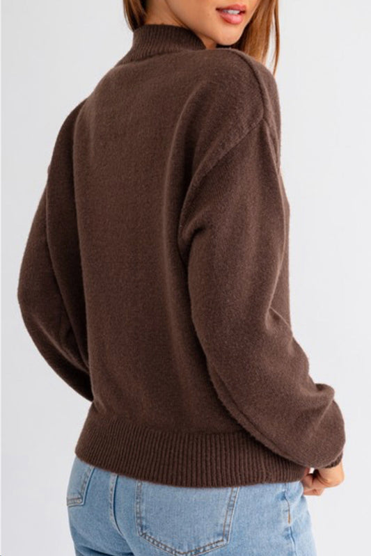 Pull col montant à imprimé botte style western – Cozy Plus Western Spirit