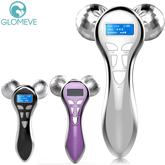 4D EMS Face Massager Roller Microcurrent Vibration Facial