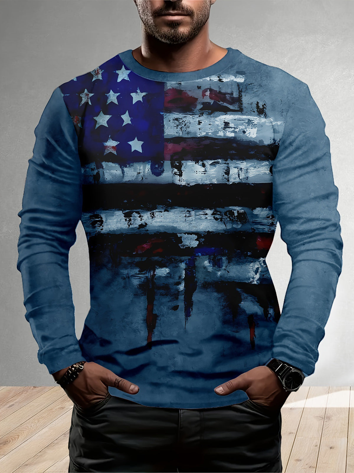 Long Sleeve Men's Daily Casual Style XINGX Printing