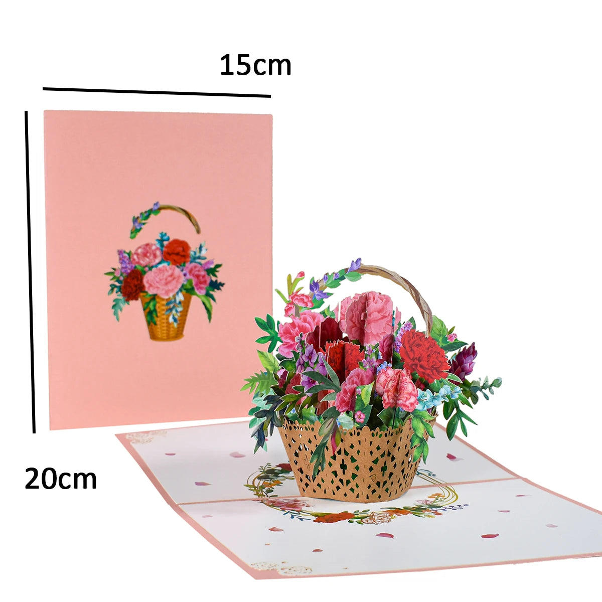 3D Pop up Mothers Day Cards Gifts Floral Bouquet Greeting Cards Flowers for Mom Wife Birthday Sympathy Get Well