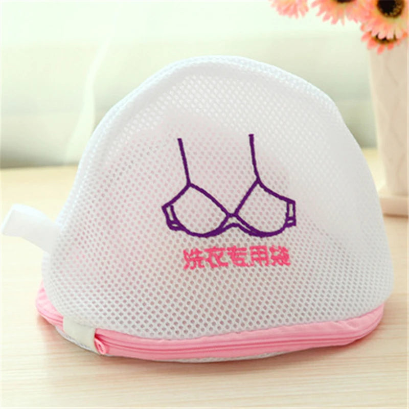 Fine Mesh Embroidered Bra Lingerie Underwear Dirty Clothes Laundry Bags Washing Machine Washable Mesh Laundry Basket Bag Clean