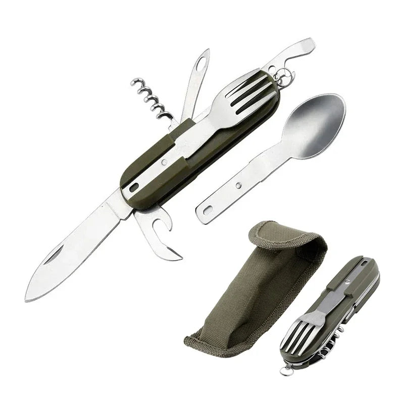 Fork and Spoon Camping Supplies Portable Dinner Knife Set