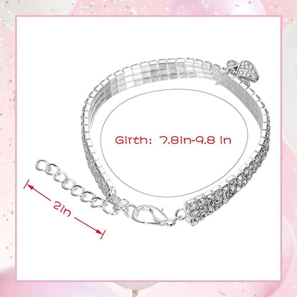 Bling rhinestone pet collars for cats and dogs in white