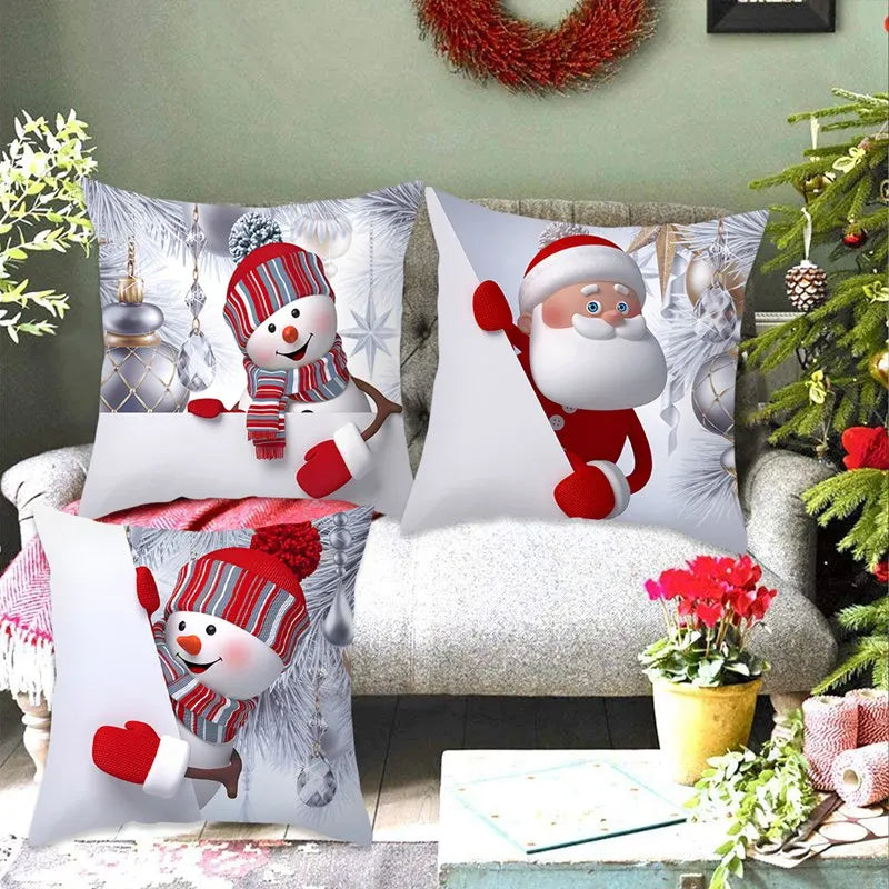 Snowman Christmas Cushion Cover