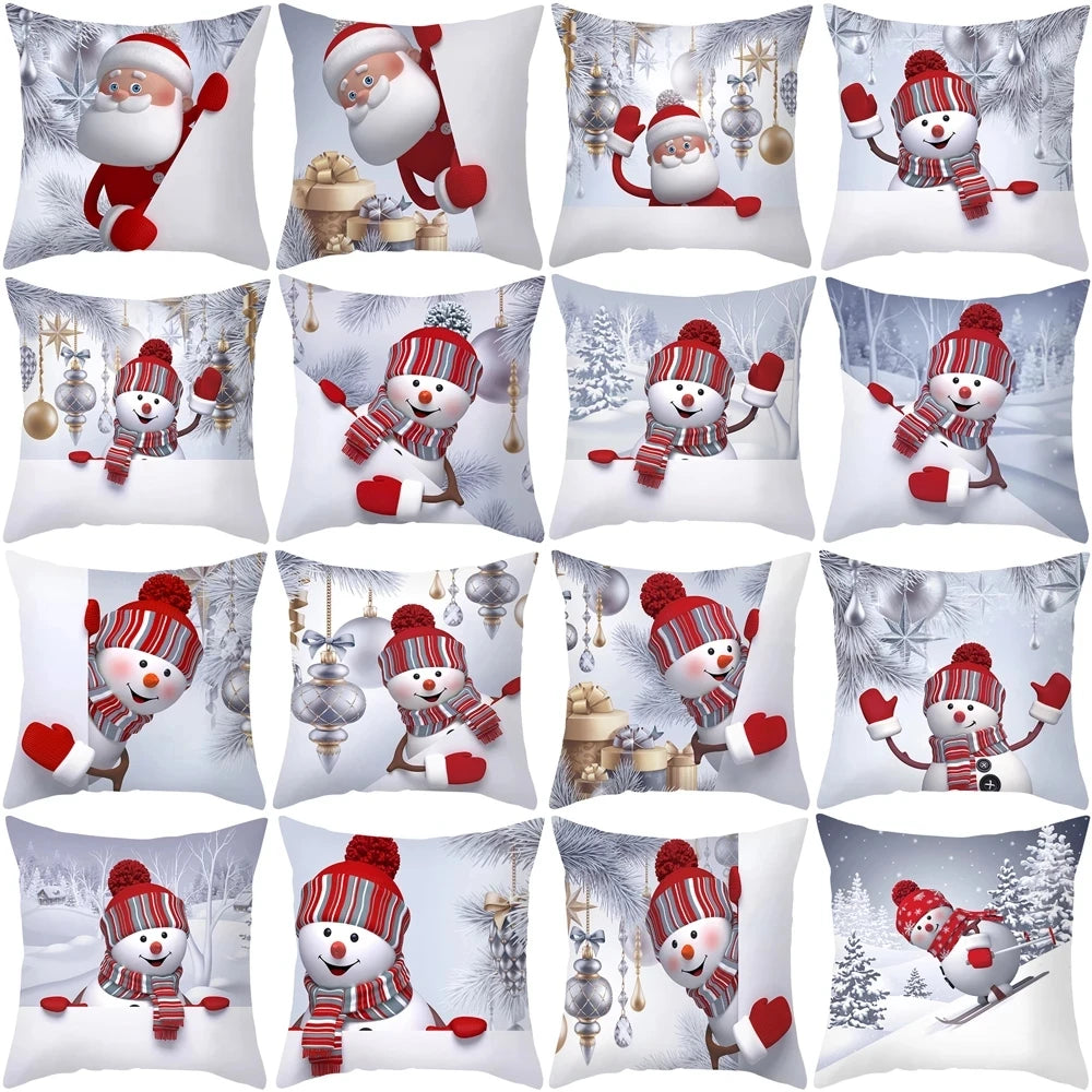 Snowman Christmas Cushion Cover