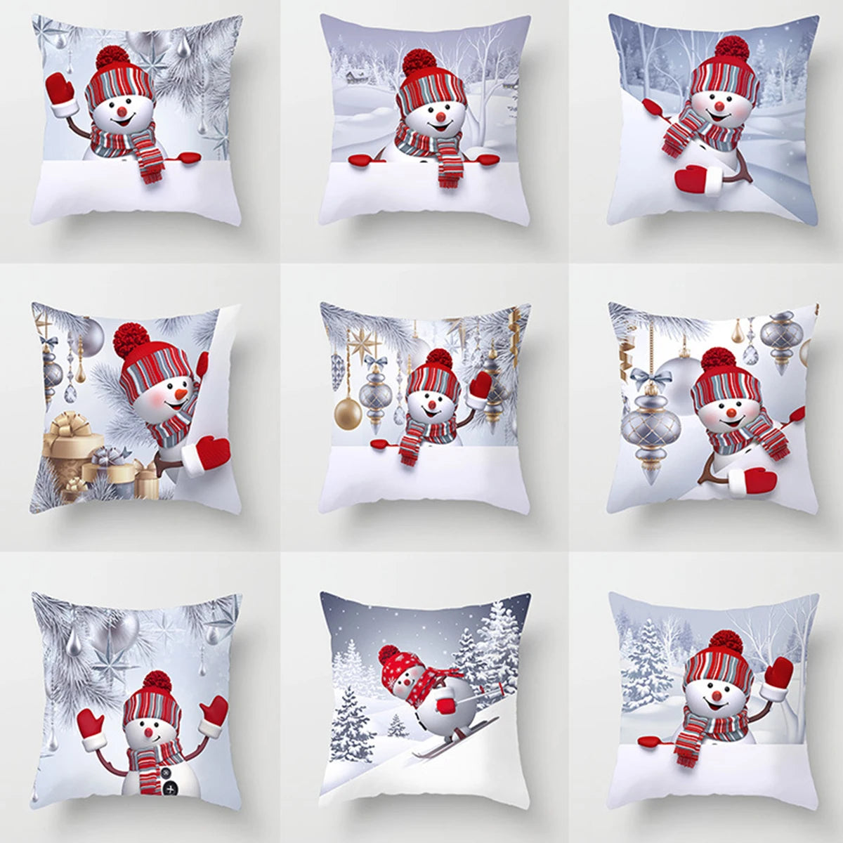 Snowman Christmas Cushion Cover