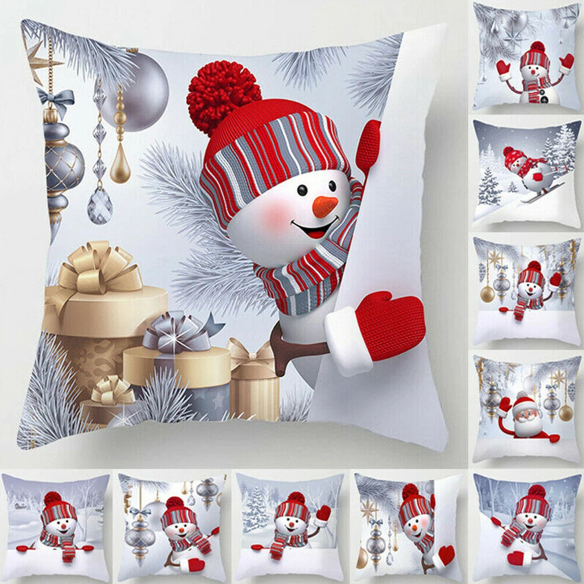 Snowman Christmas Cushion Cover