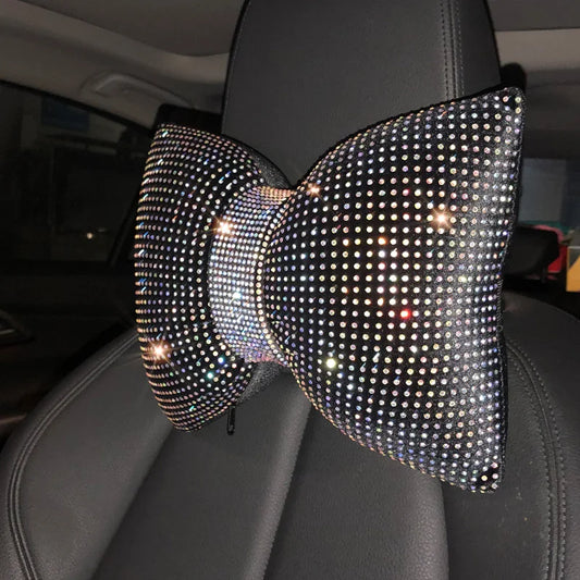 Diamond Crystal Bowknot  Neck Pillow with Soft  Rhinestone