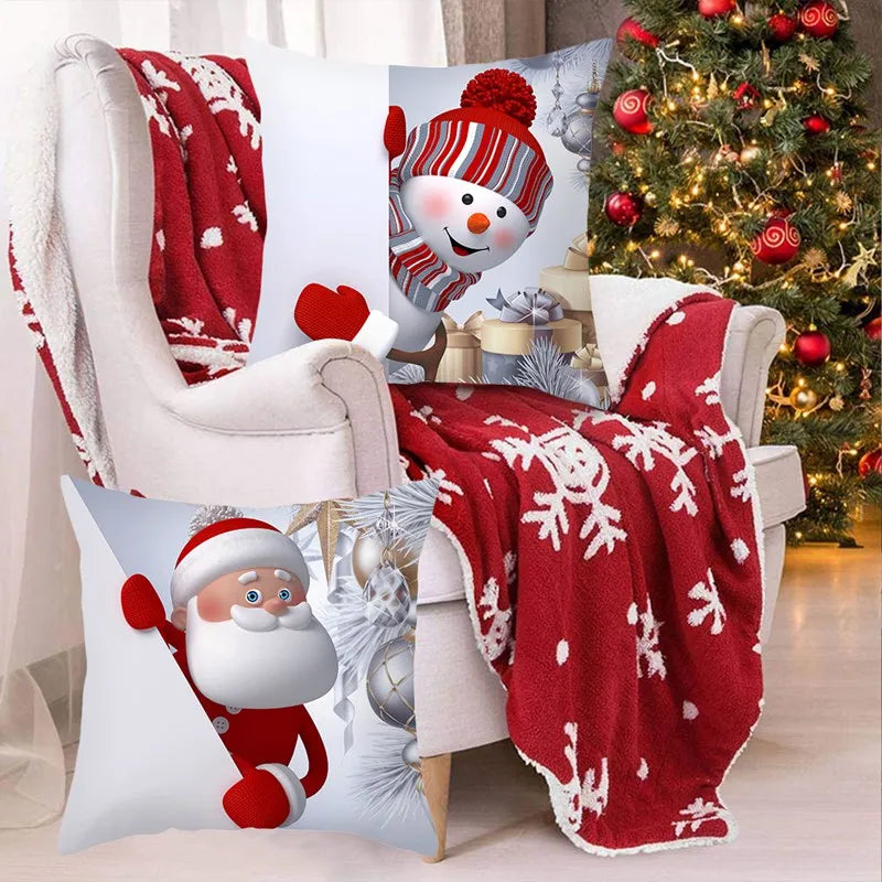 Snowman Christmas Cushion Cover