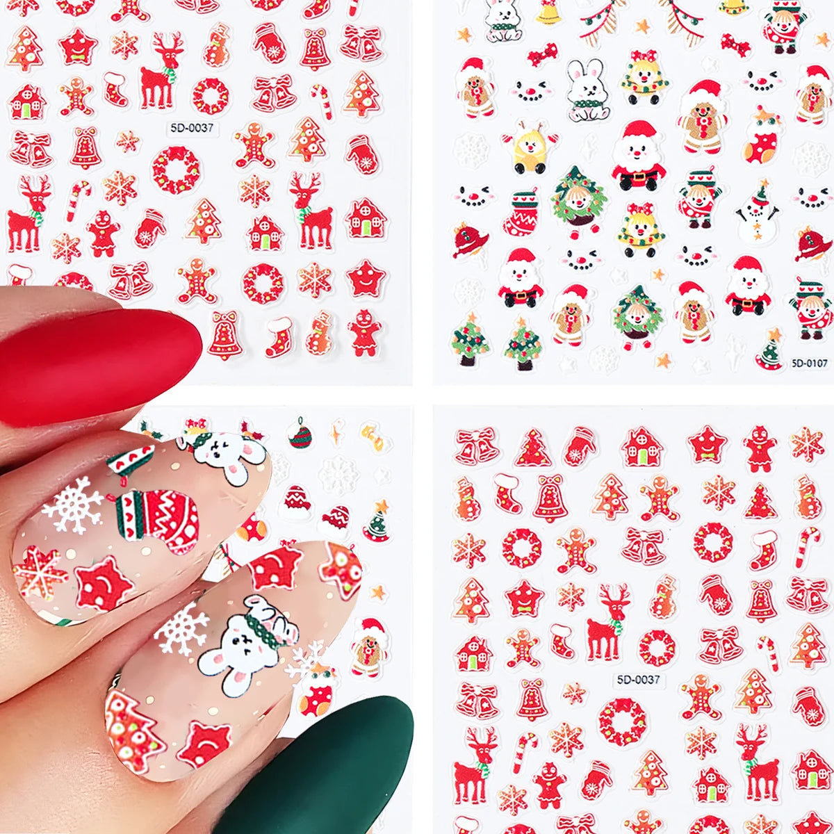 Christmas Santa Claus Manicure Patch