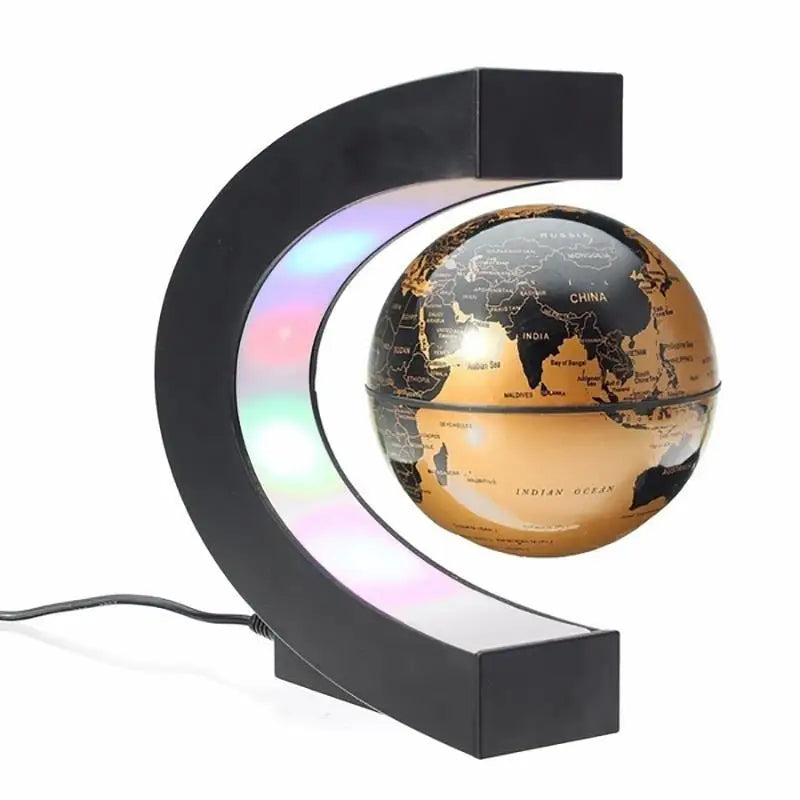 Globe flottant magnétique à lévitation LED Carte du monde Lampe électronique anti-gravité