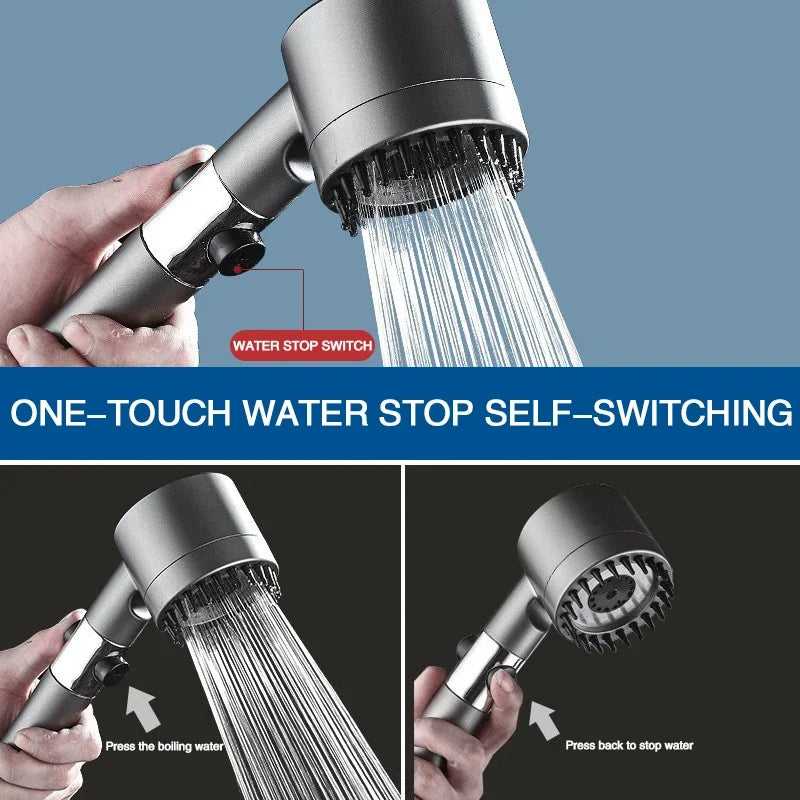 XIAOMI High Pressurized Filter Shower Head 3-mode Adjustable Spray With Massage Brush Rain Faucet Shower Set Bathroom Accessory