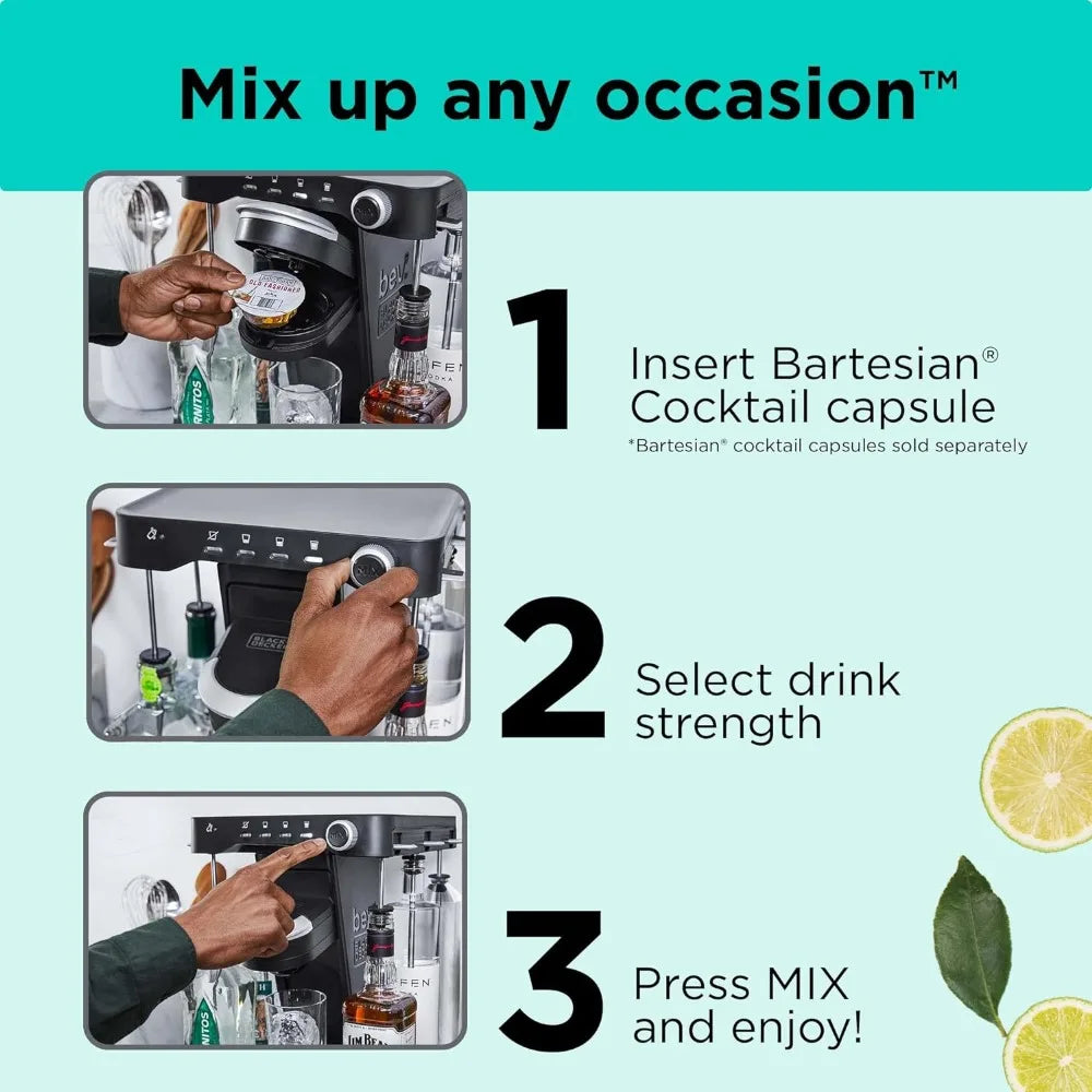 Cocktail Maker Machine and Drink Maker for Bartesian capsules