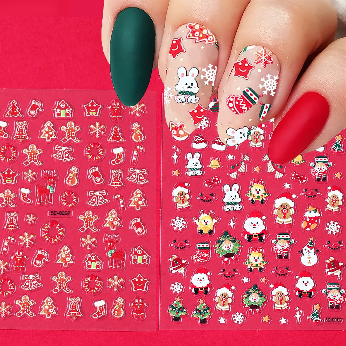 Christmas Santa Claus Manicure Patch