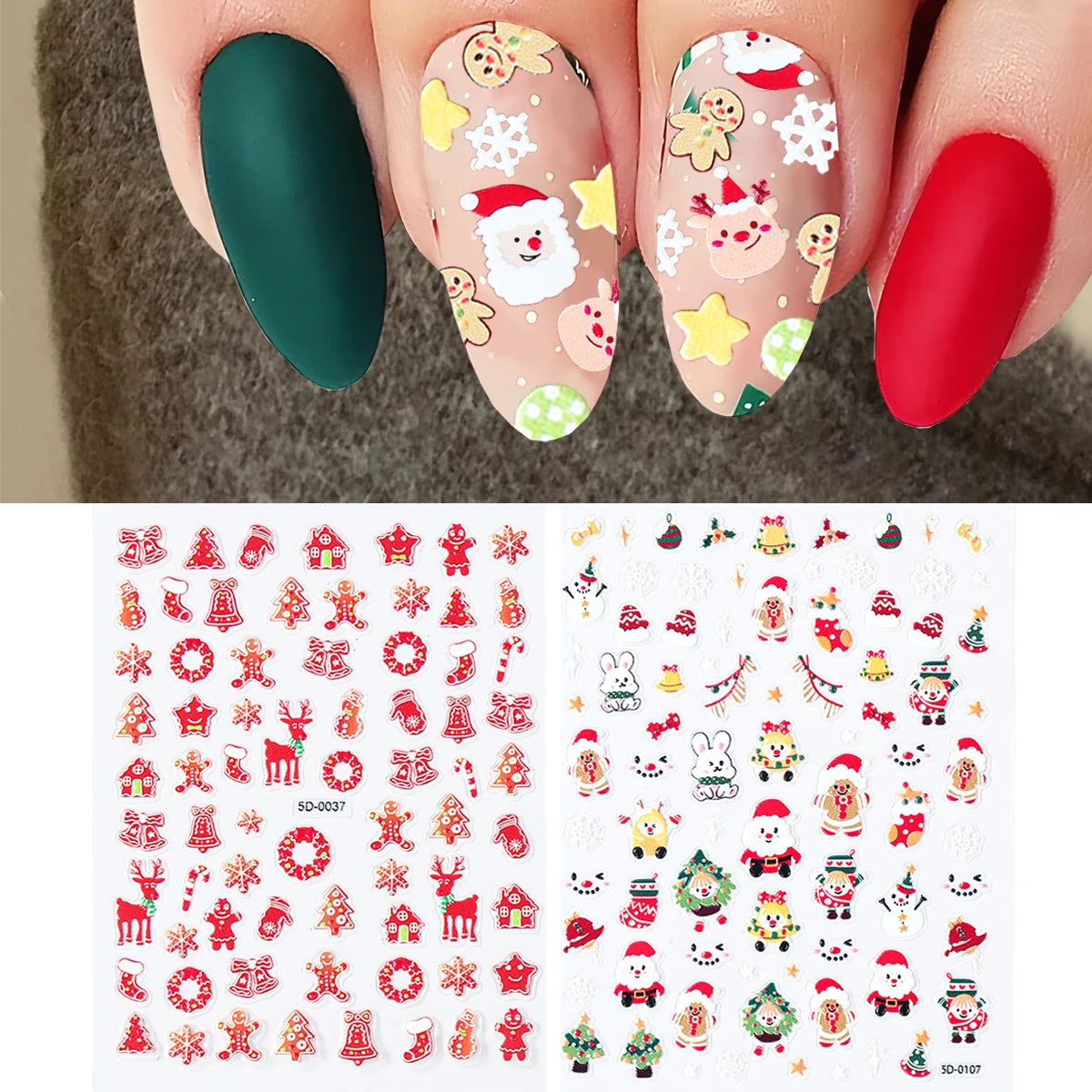 Christmas Santa Claus Manicure Patch