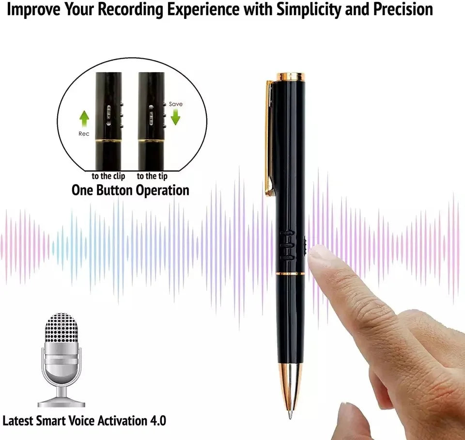 Telele Recording Pen 32GB 64G 128G Voice Recorder Dictaphone Digital Sound Record Noise Reduction Stereo Audio Recorder