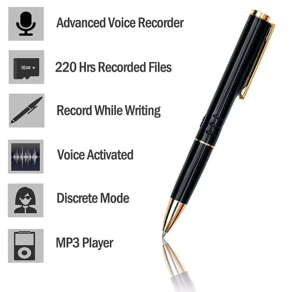 Telele Recording Pen 32GB 64G 128G Voice Recorder Dictaphone Digital Sound Record Noise Reduction Stereo Audio Recorder