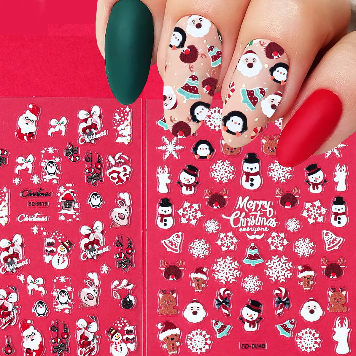 Christmas Santa Claus Manicure Patch