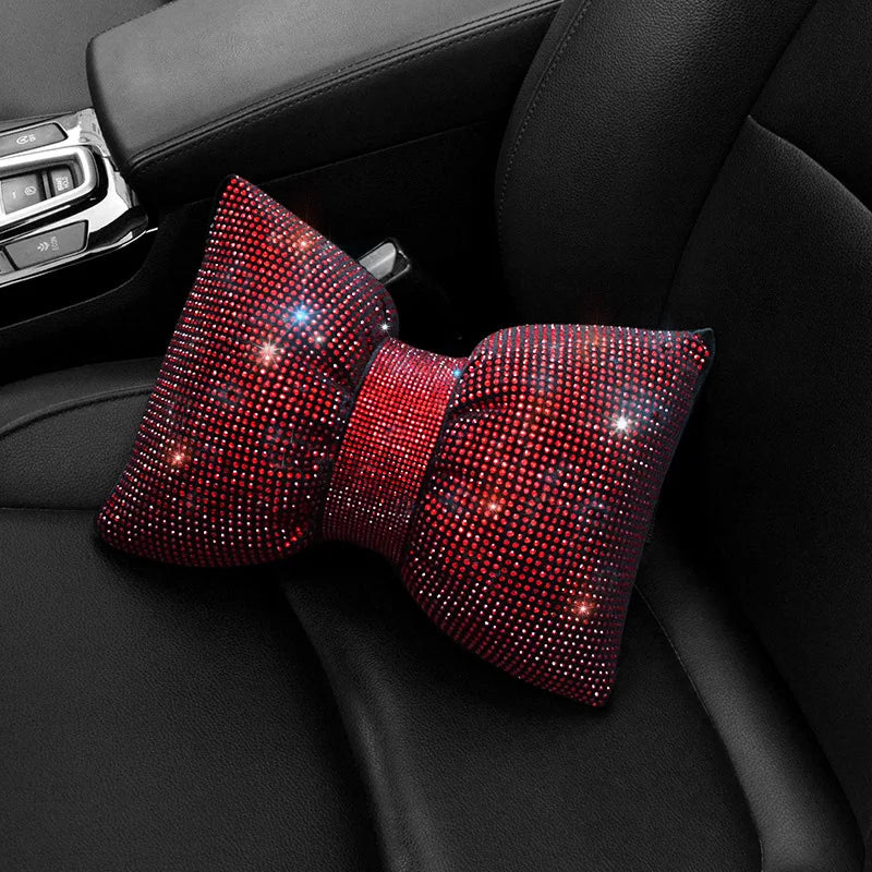 Diamond Crystal Bowknot  Neck Pillow with Soft  Rhinestone