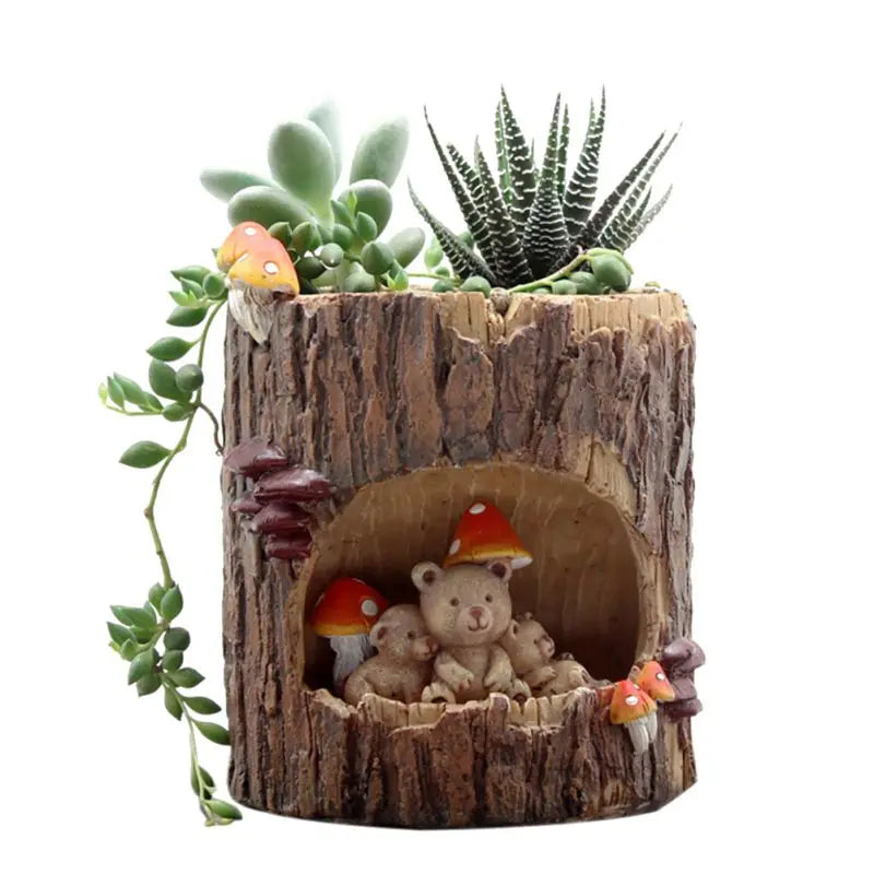 Cute Animal Resin Flower Pot Retro