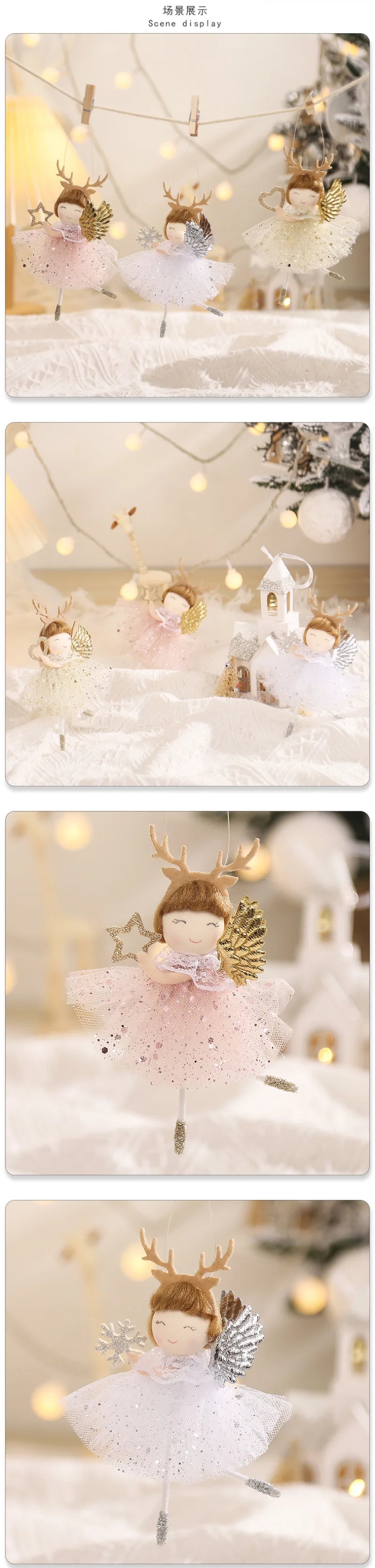 Christmas Angel Dolls  Ornaments Navidad 2022 Christmas Decoration for Home Natal Gifts Noel Deco