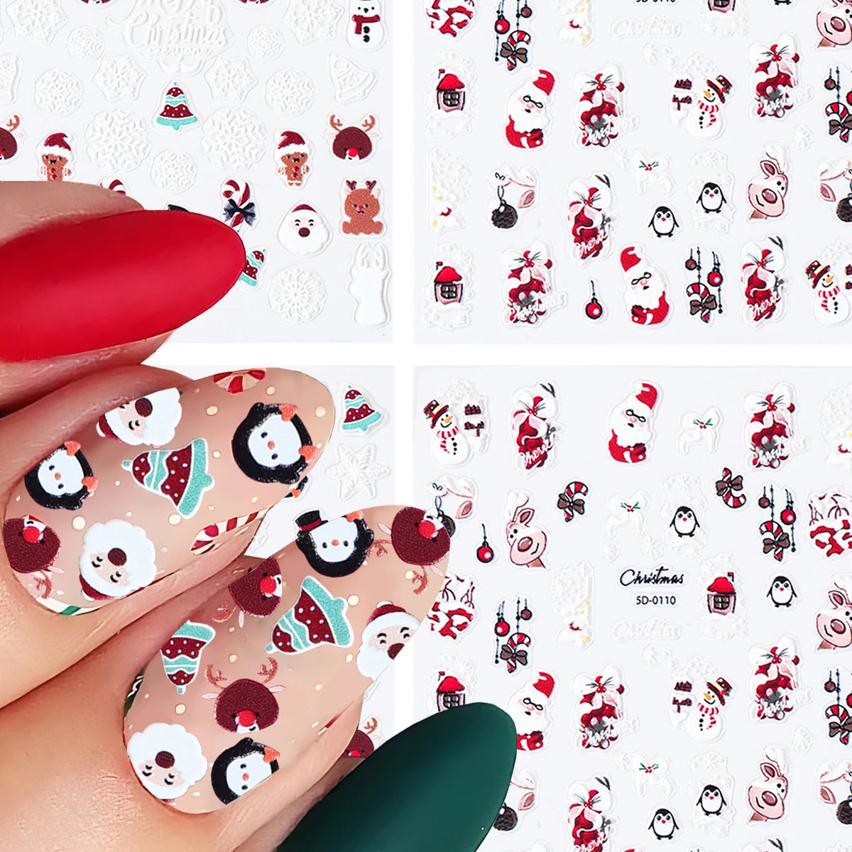 Christmas Santa Claus Manicure Patch