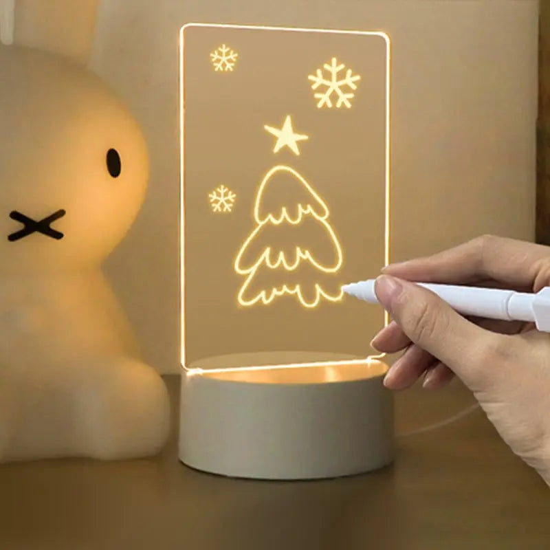 Creative LED Writing Board Notepad, 3D Visual Desk Lamp