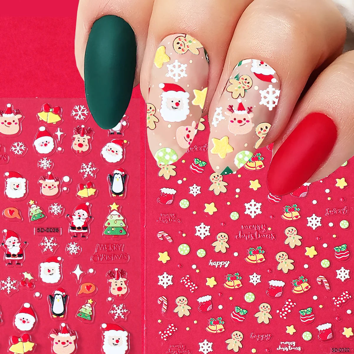 Christmas Santa Claus Manicure Patch