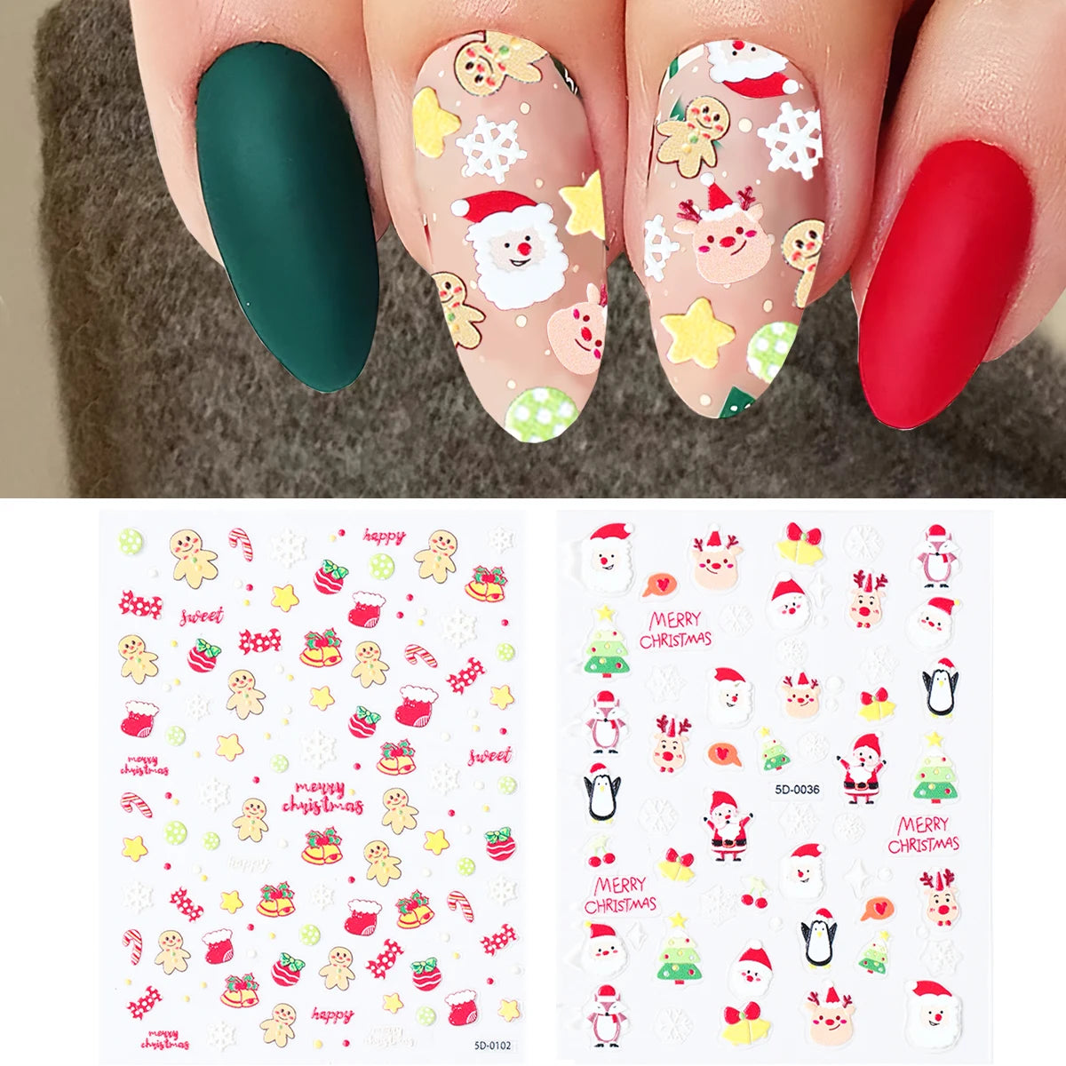 Christmas Santa Claus Manicure Patch