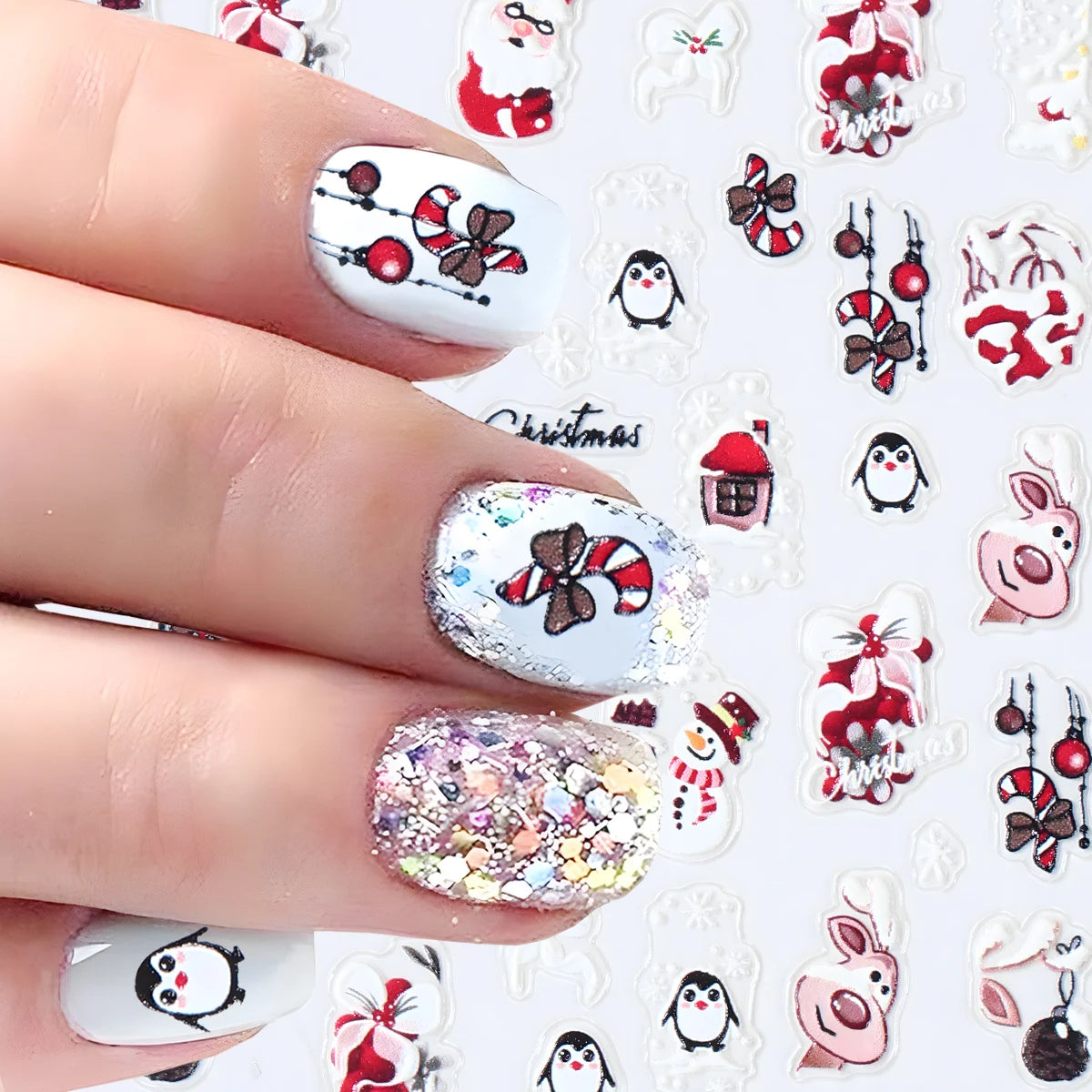 Christmas Santa Claus Manicure Patch