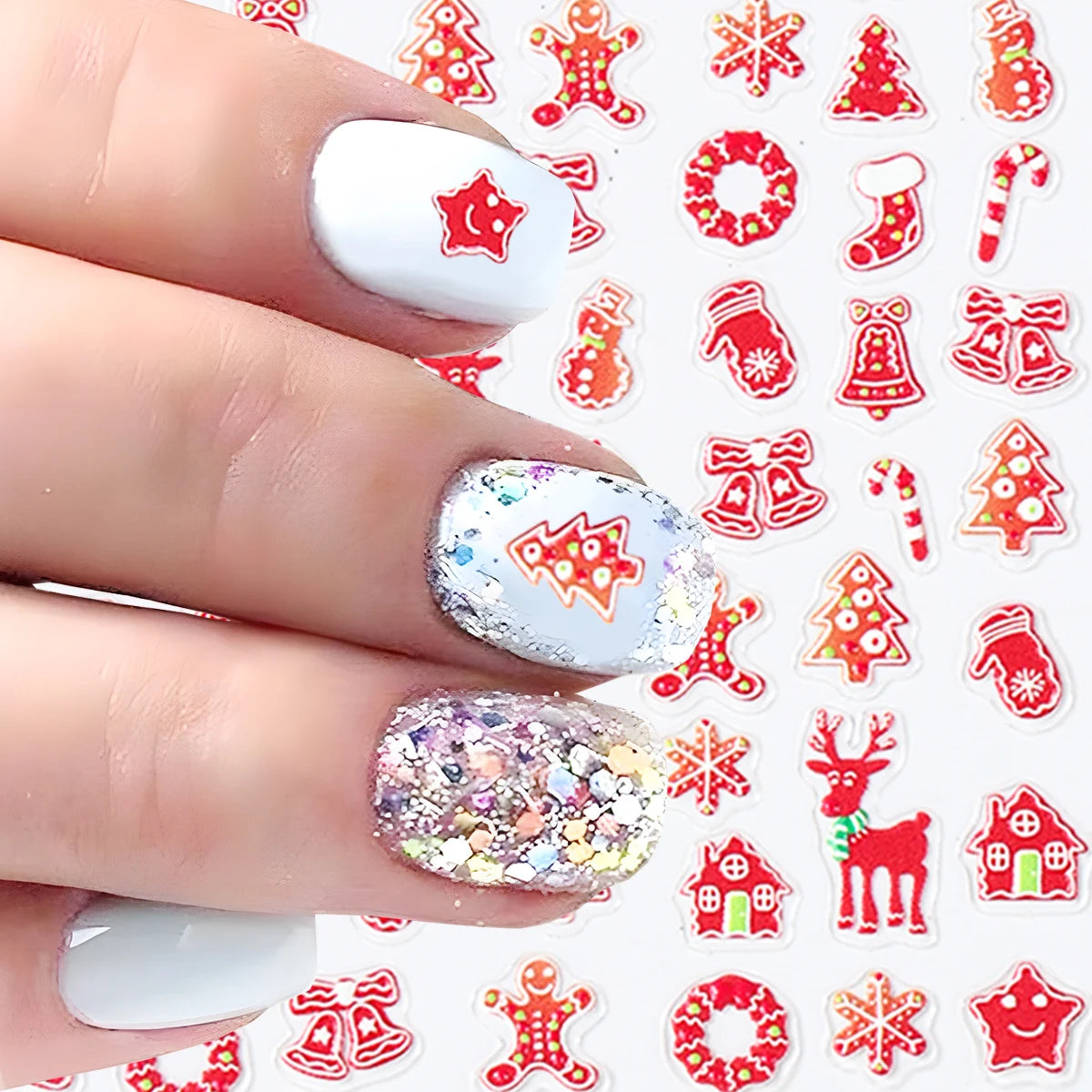 Christmas Santa Claus Manicure Patch