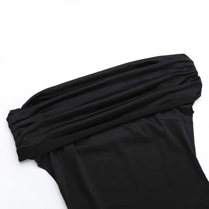Robe longue sexy sans bretelles et dos nu, élégante