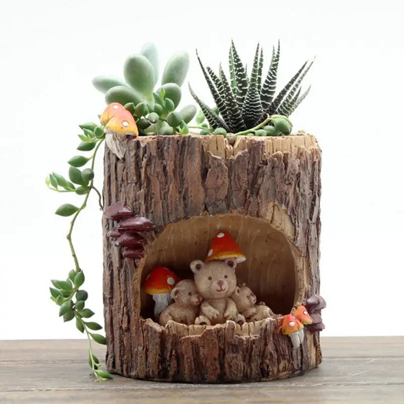 Cute Animal Resin Flower Pot Retro